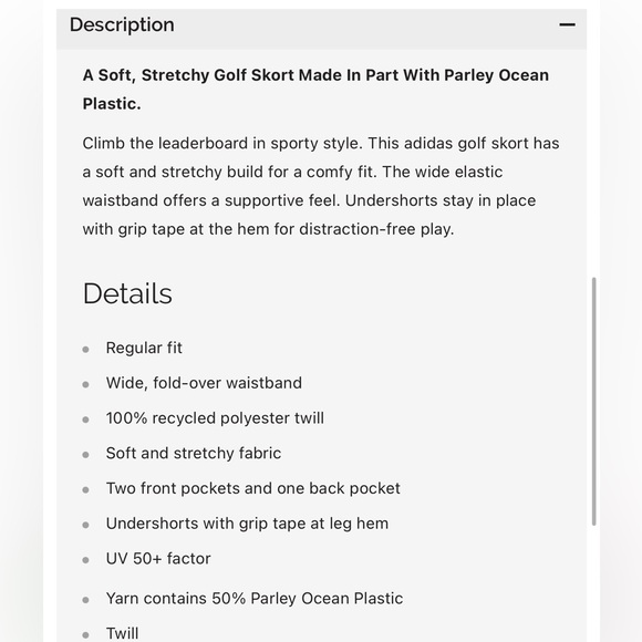 Adidas ladies frill golf skirt size small EUC - Picture 6 of 10